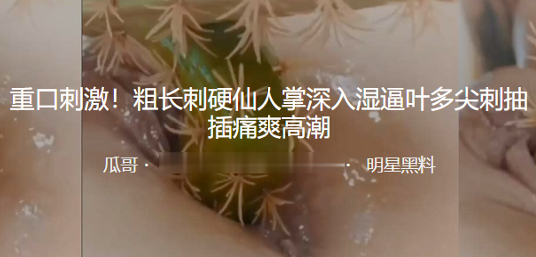 重口刺激！粗长刺硬仙人掌深入湿逼叶多尖刺抽插痛爽高潮-变态-xj